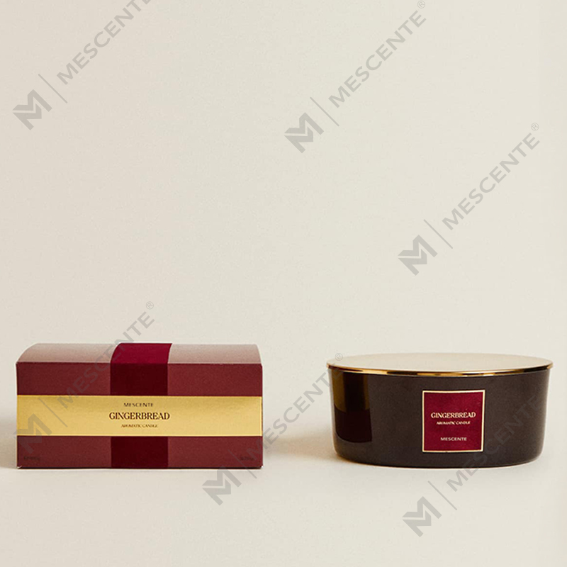 M&Scent Custom Luxury 3 Wicks ljus Personlig privat etikett svart matt glas doftljus