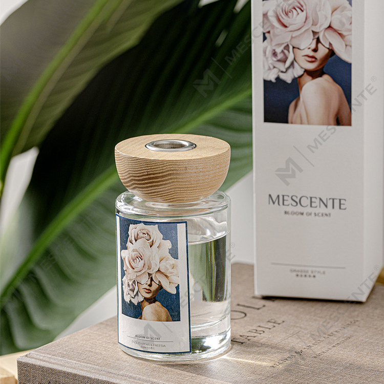 M&Scent i grossistförsäljning privata märken glasflaska stick reed diffusor set med propp