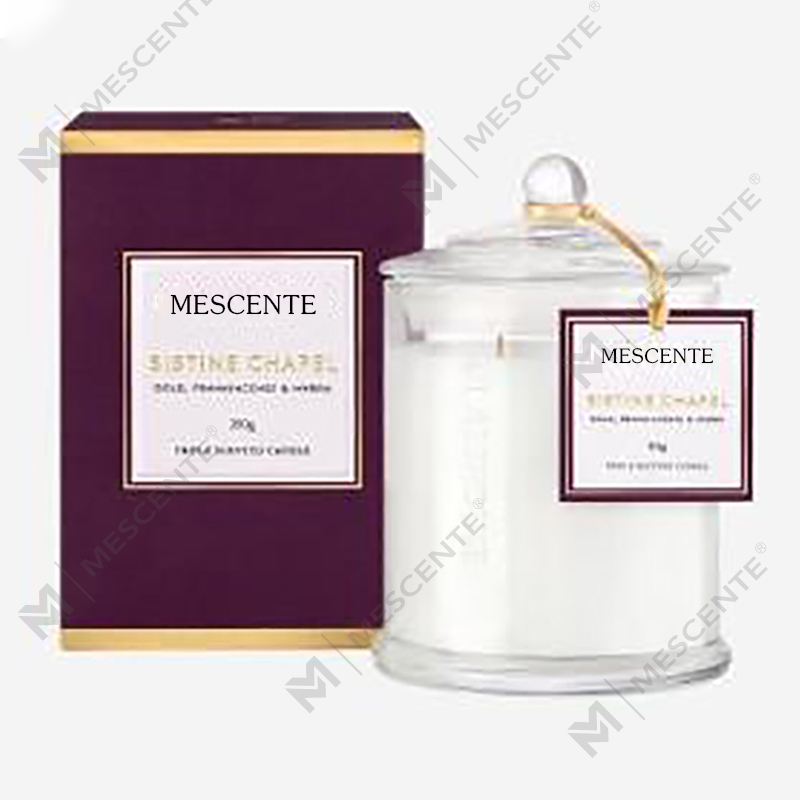 M&Scent Wholesale Lyx Custom Private Label Julkupolburk Doftsojaljus med lock